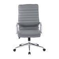 thumbnail image 3 of High Back Manager's Faux Leather Chair in Charcoal with Chrome Base, 3 of 6