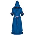 thumbnail image 2 of LHJ Robe de Prêtre Renaissance à Capuche Moine Médiéval Frère Costume Cosplay, 2 of 4