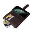 thumbnail image 4 of Case for iPhone 11 Pro Max Cover Zipper Pocket Wallet Case Magnetic Protective - Braun, 4 of 5