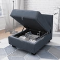 thumbnail image 2 of HONBAY Velvet Armless Chair Middle Module for Moduler Sofa, Navy Blue, 2 of 4