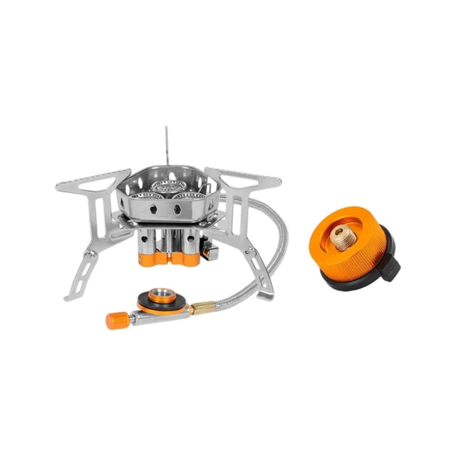 Hearth & Gear Réchaud de Camping Portable Coupe-Vent avec Allumage Piézo pour Cuisine Extérieure, Randonnée, Pique-Niques et Aventures de Randonnée Sac à Dos Purificateur d'Eau de Camping Sac à Dos Randonnée Canot Équipement de Camping Très Grand