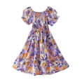 thumbnail image 1 of Kcodviy Robe pour Filles Adolescentes, Enfants Moyens et Grands, Jupe Extensible, Manches Courtes, Robe en Tulle pour Bébé, Jupe de Princesse, Robe pour Bébé pour les Vacances au Bord de la Mer, 1 of 3
