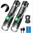 thumbnail image 1 of Lampe de Poche Tactique Rechargeable, Lampes de Poche à DEL à Lumens Élevés (Inclut la Batterie 18650), Lampe de Poche de Poche ONCS avec Pince, Résistante à l'Eau, Zoomable, 4 Modes pour la Randonnée, le Camping, les Urgences, Lot de 2, 1 of 7