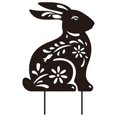thumbnail image 3 of Creative Design Of Metal Hollowed-out Rabbit Garden Decoration Plug-ins Iron Ornaments, 3 of 4