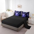 thumbnail image 3 of Erosebridal Lit Papillon Violet en Sac Taille Simple, Ensemble de Lit Floral Lotus Lune, Noir Violet, Réversible 7 Pcs 7 Pcs, 3 of 5