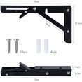 thumbnail image 5 of 2Pcs Folding Shelf Bracket 250Mm Folding Bracket Wall Shelf Heavy Duty Folding Bracket Black Folding Console Bracket For Table Wall Shelf 50Kg Load Bearing, 5 of 5