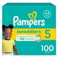 thumbnail image 2 of Pampers Swaddlers Diapers, Size S5 (20-37 lbs), Absorbent, Keeps Baby Dry and Comfortable, Skin Safe Disposable Baby Diaper, 2 of 27