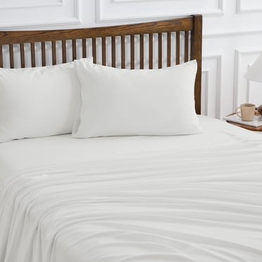 Hitime Ensemble de Draps en Microfibre 3 Pcs Simple TG, Poche Profonde Convient à 16 Pouces, Respirant Ultra Doux Style Hôtel de Luxe Déco Maison Ensemble de Draps Taille Simple TG, Cadeau pour Femmes, Hommes