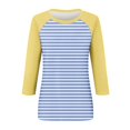 thumbnail image 4 of Mefallenssiah Blouses pour Femmes Décontractées Mode Féminine T-Shirt Imprimé Manches 3/4 Blouse Col Rond Hauts Décontractés, 4 of 5