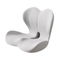 thumbnail image 4 of Esquirla Car Non Slip Pad Back Rest Breathable Butt Support Sitting Ergonomic Cushion Light Gray, 4 of 7