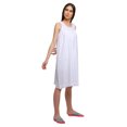 thumbnail image 5 of Moomaya Robe de Nuit Trapèze Unie Sans Manches pour Femme en Coton, 5 of 5