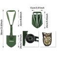 thumbnail image 2 of 23 Inch Tri Fold Folding Shovel For Camping & Car Emergencies Heavy Duty Snow/Mud Shovel With OCP Cover Mini Tool，Stainless Steel Disseminators Foldable Hand Seeder Annual Warming Mats Gardening, 2 of 3