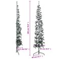 thumbnail image 4 of vidaXL Slim Artificial Half Christmas Tree with Flocked Snow 180 cm, 4 of 5