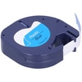 thumbnail image 3 of Label Tape Replacement for DYMO LETRATAG Machine Ribbon DIY Print Accessories12mm x 4meterBlack Letter on Blue 91205, 3 of 14