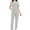 Grey, variant on Clearance Horkkom Nurse Uniforms Women Set Solid Color Comfy Scrub Sets Short Sleeve V Neck Tops with Pockets Elastic Waist Long Pants Nursing Scrubs Sets Orange M