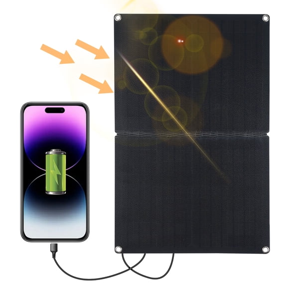 Panneau de Recharge Solaire en Silicone Monocristallin 60W, Cellule Solaire Solaire pour Maison, Voiture, Bateau, Usage Intérieur, Portable