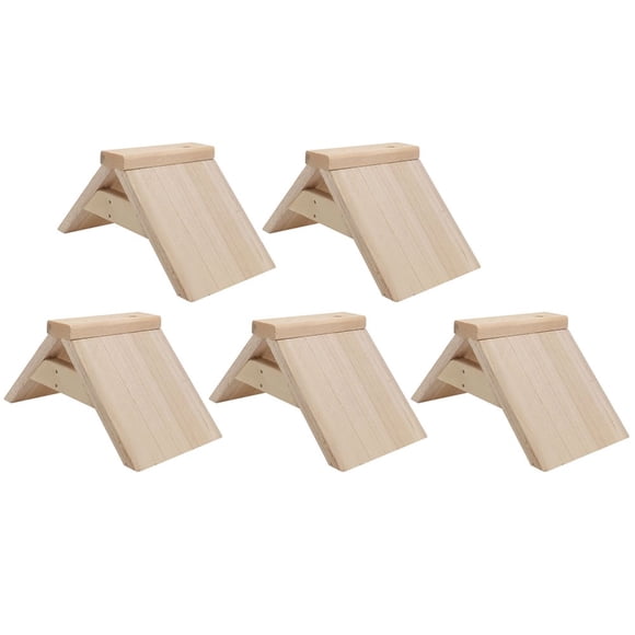 LOVEVER Pigeon Solid Wood Perch Pet Training Toy Caique Climbing Branch 5 Pcs Comfortable Wooden Bird Toys Cage Accessories