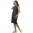 thumbnail image 4 of Moomaya Knee Length Summer Dresses Printed Back Slit Boat Neck Shift Dress, 4 of 4