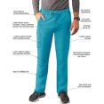 thumbnail image 3 of Adar Addition Scrubs for Men - Slim Leg Cargo Drawstring Scrub Pants - A6106 - Teal Blue - L, 3 of 8