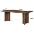 thumbnail image 2 of Tribesigns 63" Dining Table, Rustic Wood Dinner Eating Table for Kitchen, Dining Room, Walnut, 2 of 5