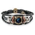 thumbnail image 2 of TopLLC Bracelets 12 Constellation Bracelet Leather Rope Bracelet Ladies Men Hand Woven Rope Bracelet Punk Chain Cuffs a Bracelet, 2 of 2