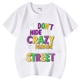 thumbnail image 5 of WEIYLL T-Shirts pour Filles Imprimé Lettres Col Rond Manches Courtes Décontracté Hauts pour Enfants 6-7 Ans, 5 of 5