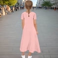 thumbnail image 4 of Tranfacy Robe d'Été pour Filles, Robe Maxi pour Jeunes Filles, Robe à Manches Courtes pour Fille, Robe de Princesse à la Mode et Mignonne, Robe Respirante Douce et Confortable, 4 of 4