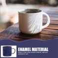 thumbnail image 1 of NUOLUX 1Pcs Tasse à Café en Émail Tout-Petits Tasses à Lait Bleu Base Ronde Design Classique pour la Maison, 1 of 6