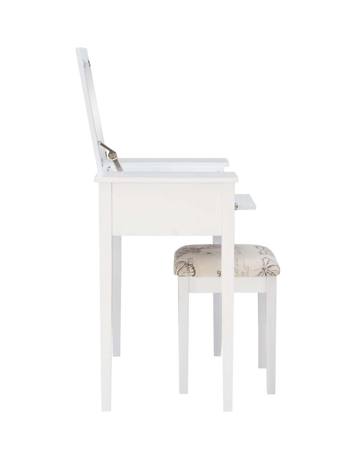 Ensemble de Vanité de Banc Joanna Butterfly en Blanc
