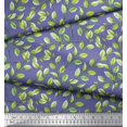 thumbnail image 2 of Soimoi Purple Moss Georgette Fabric Leaf Printed Fabric 1 Yard 42 Inch Wide, 2 of 3