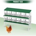 thumbnail image 3 of Chicken Nesting Box, 10 Compartment Metal Chicken Nesting Boxes for Chicken Coop, Easy Egg Collection, Easy Cleaning, Chicken Laying Boxes with Bracket Legs for Hens, Green, 3 of 7