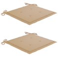 thumbnail image 5 of vidaXL Garden Chairs with Tea Table and Cushions Solid Acacia Wood, 5 of 5