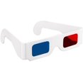 thumbnail image 2 of 3D Paper Glasses, Anaglyph Red and Cyan, White Cardboard Frame, 50 Pairs, 2 of 4