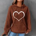 thumbnail image 1 of Womens Christmas Printed Round Neck Hooded Long Sleeved Top Sweater, 1 of 1