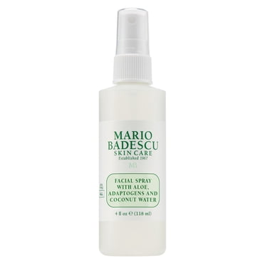 Mario Badescu Setting Facial Spray Mist with Aloe & Coconut Water, Refreshing and Hydrating Makeup Spray, Alcohol Free, Fragrance Free, Dye & Sulfate Free