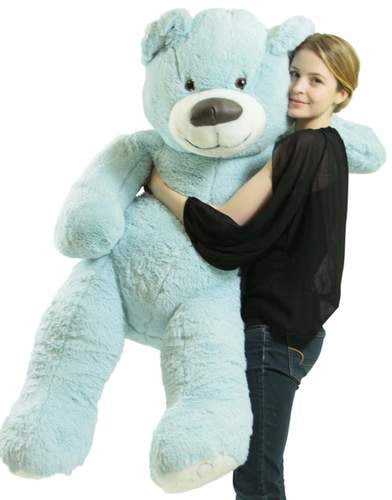 American Made Giant Blue Teddy Bear Soft 55 Inches Almost 5 Feet Tall