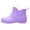 Purple, variant on Women's Rain Shoes Boots Burner Slip on Rain Shoes for Women Non Detachable Inside Plaid Shoes for Women Printed Women Outdoor Rubber Shoes for Rubber Men Couch Rain All Weather Activities