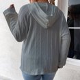 thumbnail image 3 of cfhntfmh Womens Hoodies Fall Fashion 2024 Drawstring Sweatshirts Pullover Long Sleeve Solid Color Fall Outfits, 3 of 5