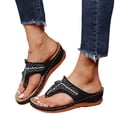 thumbnail image 4 of LSLJS Pantoufles pour Femmes, Sandales Pantoufles à Talon Compensé Flip-Flops d'Été pour Dames, Chaussures Décontractées Flip Flops pour Femmes, 4 of 8