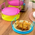 thumbnail image 4 of Oleegame 1PC Tin Foil Roll Microwave Oven Layered Steam Rack Tray Rack Double Layer Insulated Disk Shelf Pot Mat, 4 of 4