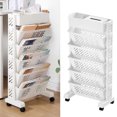 thumbnail image 4 of Removable Book Rack,Movable Bookshelf Large Capacity Movable Bookcase Mobile Bookshelf Next-Gen Design, 4 of 8