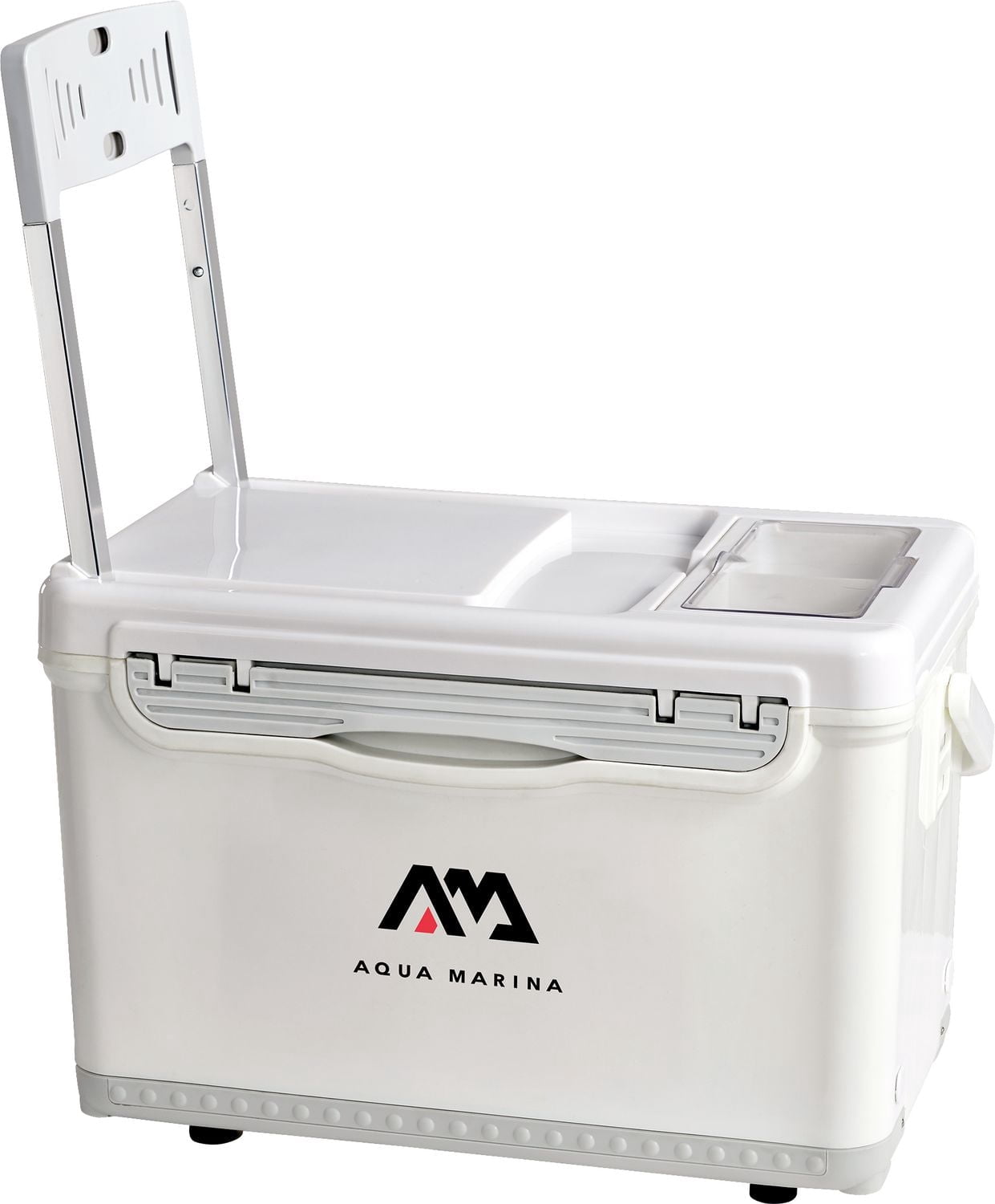 Aqua Marina Glacière de pêche 2-en-1 iSUP – Volume 30 Qt, siège avec dossier pour 1 personne, compatible avec iSUP de pêche gonflable BT-20DRP – Blanc