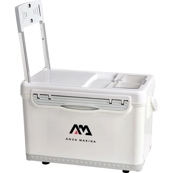 Aqua Marina 2-in-1 iSUP Fishing Cooler – 30 Qt Volume, Back Support Seat for 1, Compatible with Inflatable Fishing iSUP BT-20DRP - White