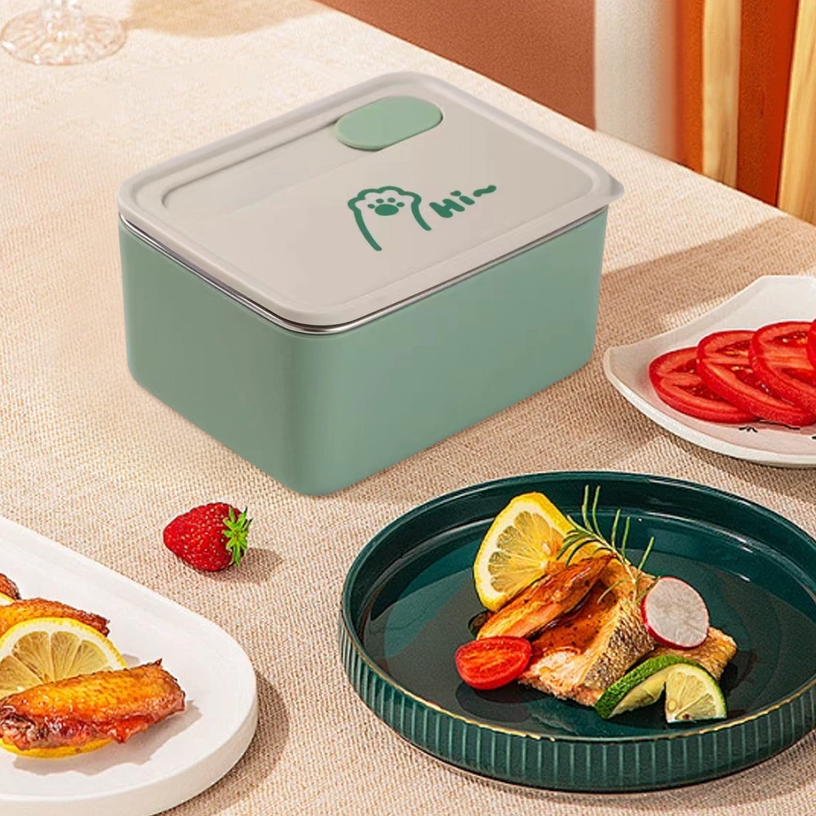 Aodebiao Contenants Alimentaires en Acier Inoxydable avec Couvercles, Boîte à Lunch Bento Hermétique, Contenants Alimentaires en Métal pour Préparation de Repas Réutilisables Empilables / Emboîtables Allant au Four/à la Vaisselle/au Congélateur