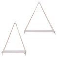 thumbnail image 3 of Herwey 2pcs Wooden Wall Storage Rack Sling Rope Hanging Plant Flower Pot Shelves Home Decorations,Wall Hanging Shelf,Home Decoration, 3 of 8