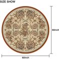 thumbnail image 3 of Nappes Paisley, Nappe Paisley Brune Figurée Ronde 60 x 60, Nappe Bohème Résistante aux Plis et Lavable, Parfaite pour le Souper en Cuisine, Fête, Réunion de Famille, Souper Festif, 3 of 5
