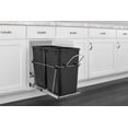 thumbnail image 2 of Rev-A-Shelf Double Pull Out Trash Can 27 Qt for Kitchen, Black, RV-15KD-18C S, 2 of 5