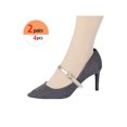 thumbnail image 4 of Unique Bargains Women's Solid Color Elastic Detachable Buckle Shoe Ankle Straps Belt, 4 of 4
