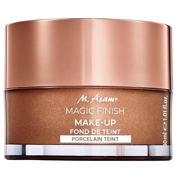 M. Asam Magic Finish Porcelain Teint Make-Up Mousse (1.01 Fl Oz) - 4in1 Primer Foundation Concealer & Powder With Buildable Coverage Adapts To Fair Skin Tones Leaves Skin Looking Flawless