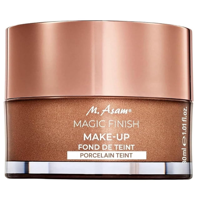 M. Asam Magic Finish Porcelain Teint Make-Up Mousse (1.01 Fl Oz) - 4in1 Primer Foundation Concealer & Powder With Buildable Coverage Adapts To Fair Skin Tones Leaves Skin Looking Flawless